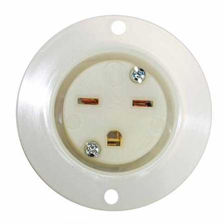 Superior Electric Straight Blade Receptacle, 6-15R, 15 A, 250V AC, 2 Pole, 3 Wire, Grounded YGF048F